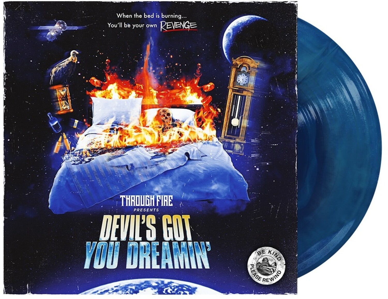 Through Fire - Devil's Got You Dreamin' [Royal Blue/Ultra Clear Galaxy LP] (Clear Vinyl)