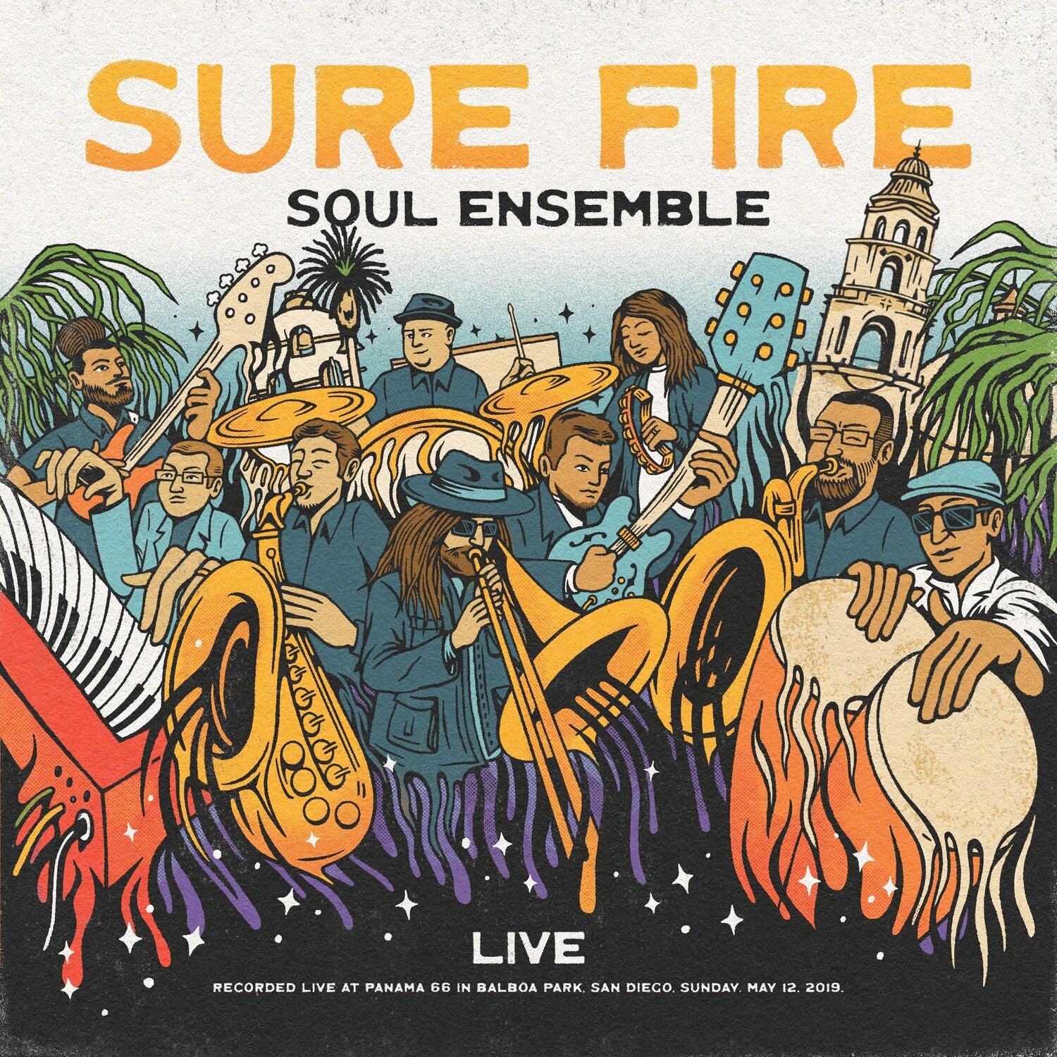 Sure Fire Soul Ensemble - Live At Panama 66 - Clear W/orange Swirl (Clear Vinyl)