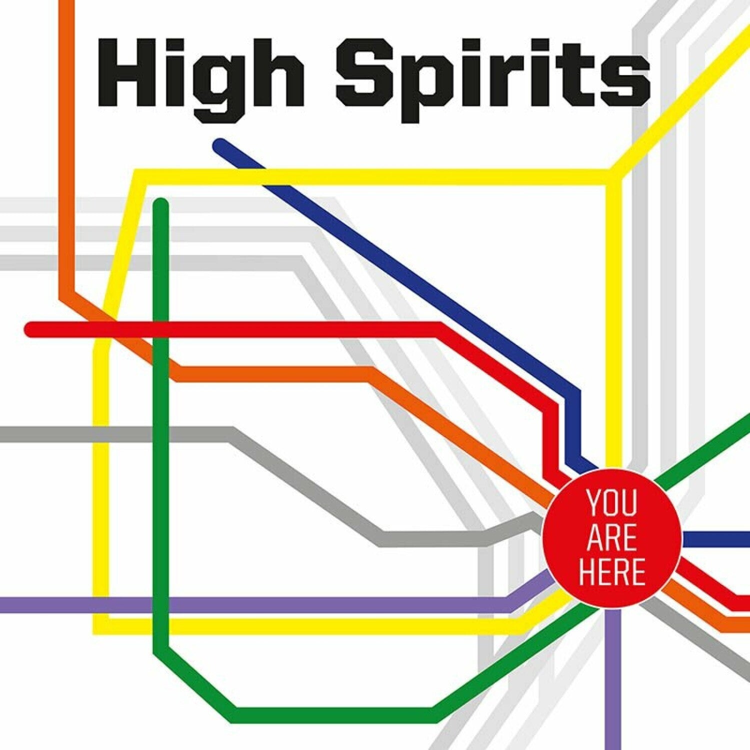 High Spirits - You Are Here - blue w/ white & red splatter (Splatter Vinyl)