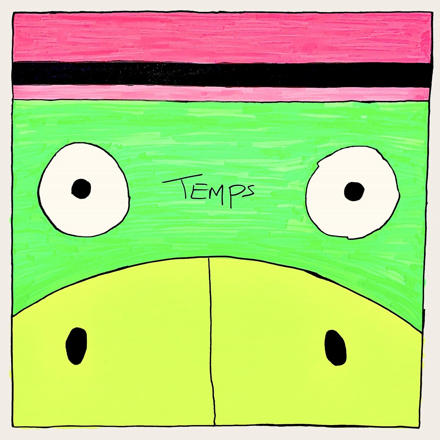 Temps - PARTY GATOR PURGATORY - Fluorescent Pink & Green (Pink Vinyl)
