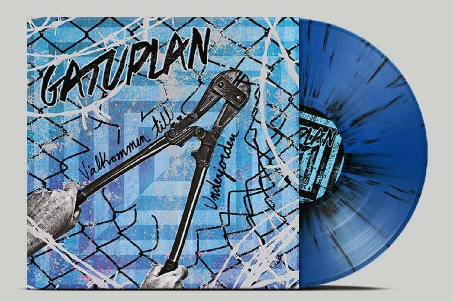 Gatuplan - Valkommen Till Underjorden - Black/blue Splatter (Splatter Vinyl)