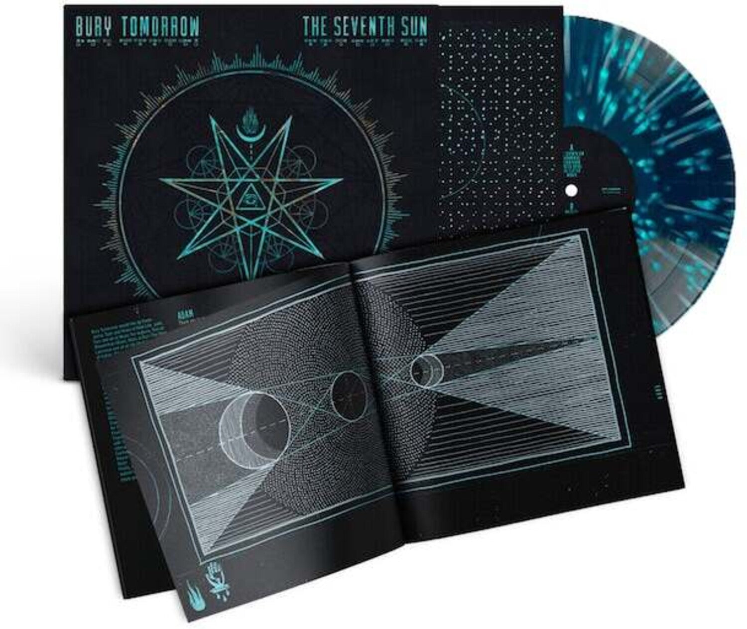 Bury Tomorrow - Seventh Sun - Deluxe Edition includes Blue/Teal Splatter Colored Vinyl housed in a Silver Embossed Foil Sleeve with a 10x10 Booklet (Blue Vinyl)
