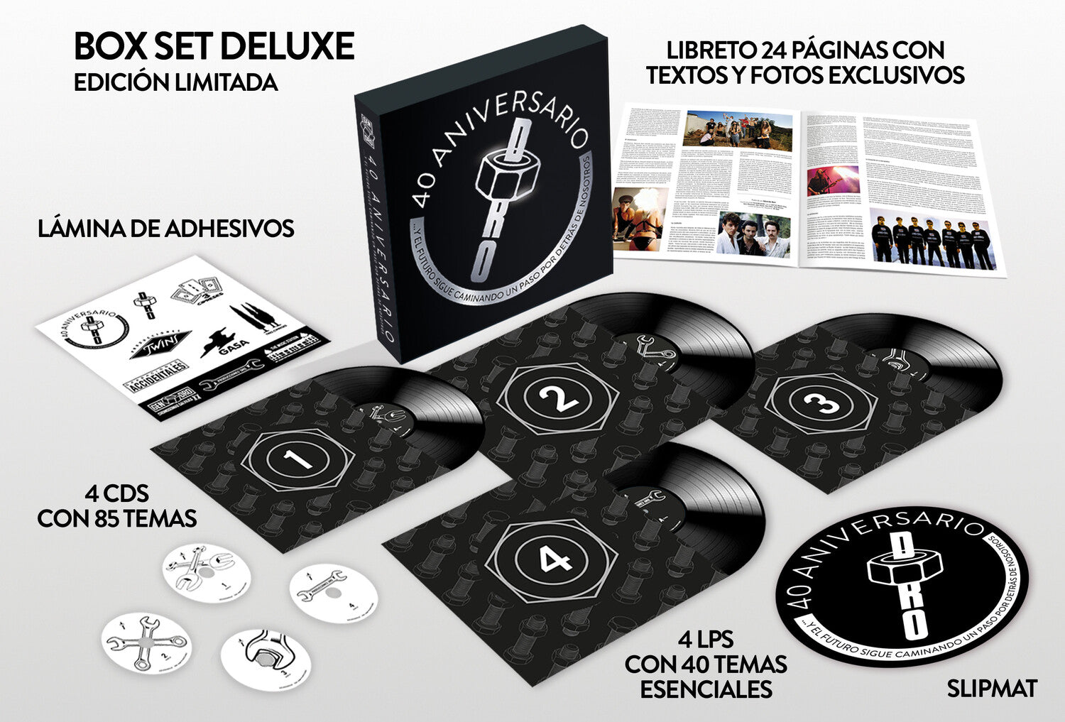 Various Artists - Dro: 40 Aniversario / Various - Box + 4CD + Book + Slipmat + Stickers