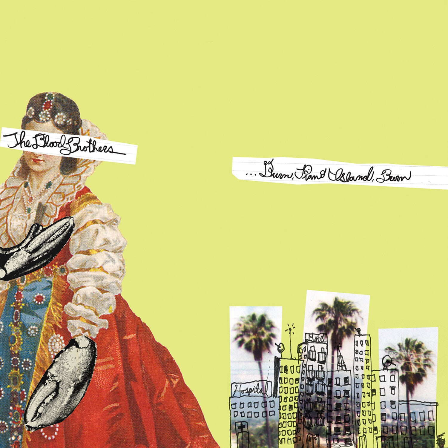 Blood Brothers - Burn, Piano Island, Burn Yellow w/Pink & Black Splatter 2xLP (Yellow Vinyl)