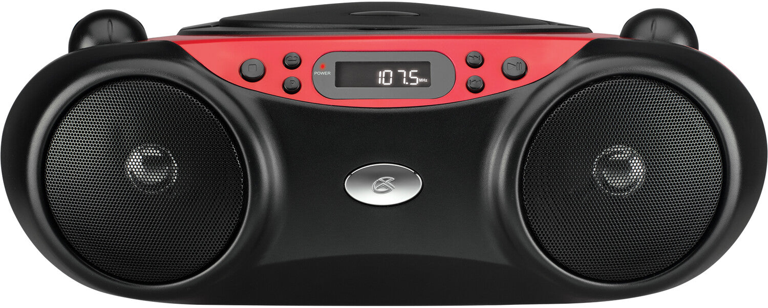 GPX BC232R Sporty Classic Boombox CD AM/FM Radio