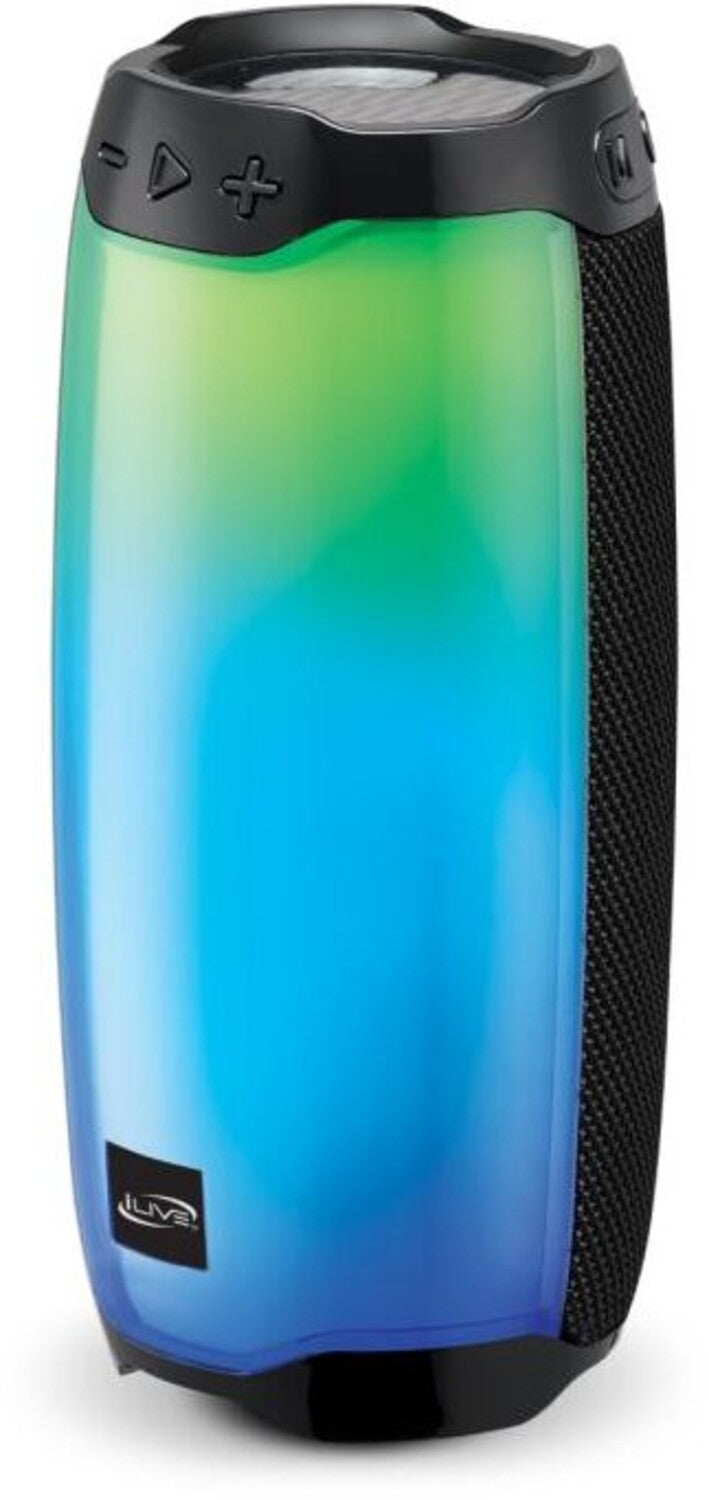 iLive ISB212BLK Bluetooth Party Speaker Rechargeable with LED Lights