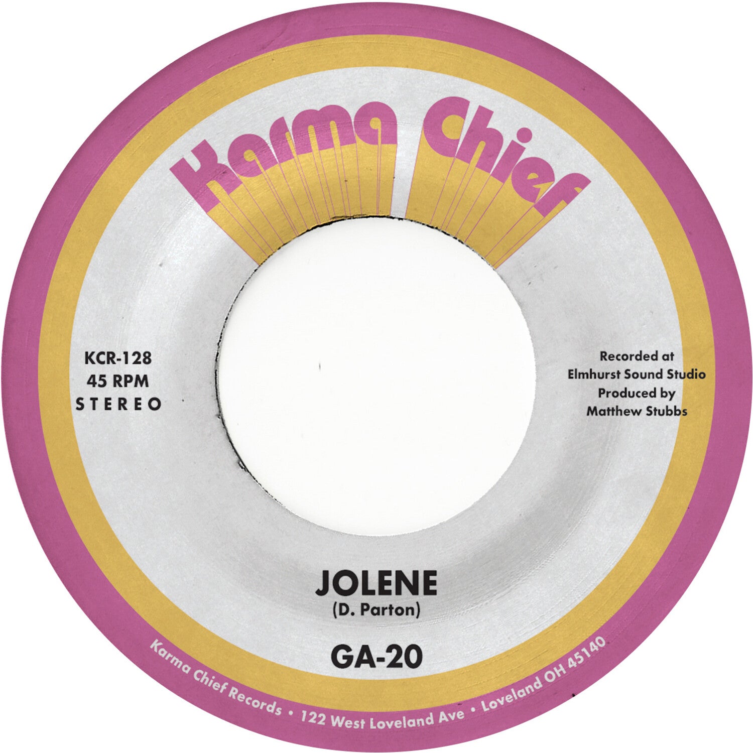 GA-20 - Jolene / Still As The Night (Clear Vinyl)