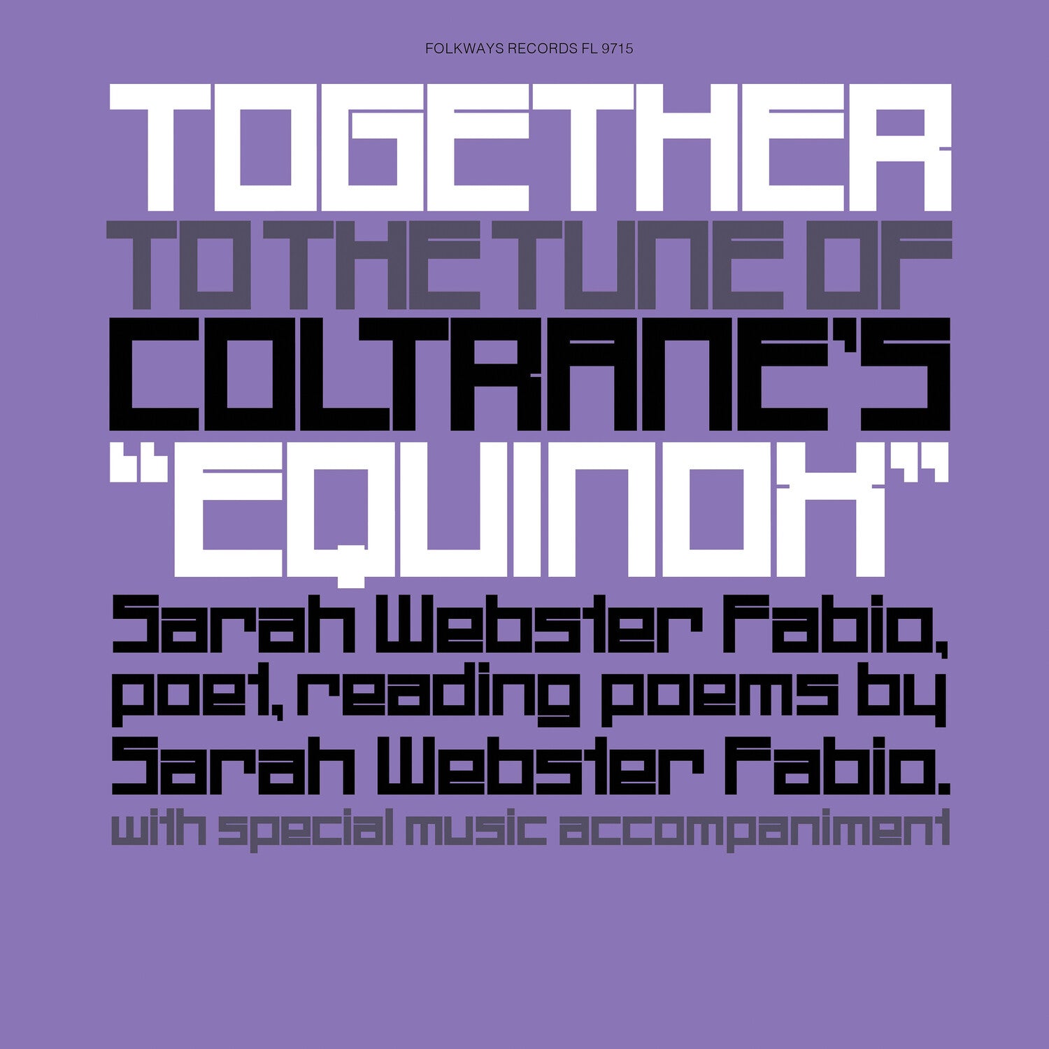 Sarah Webster Fabio - Together to the Tune of Coltrane's Equinox (Reissue)