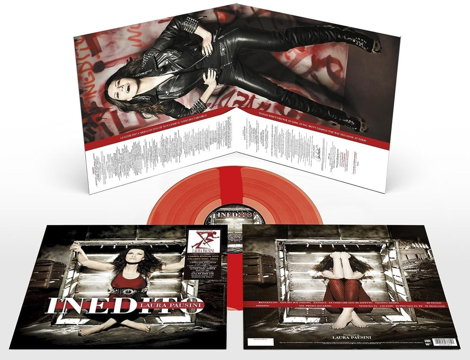 Laura Pausini - Inedito - Ltd Numbered 180gm Transparent Red Vinyl (Clear Vinyl)