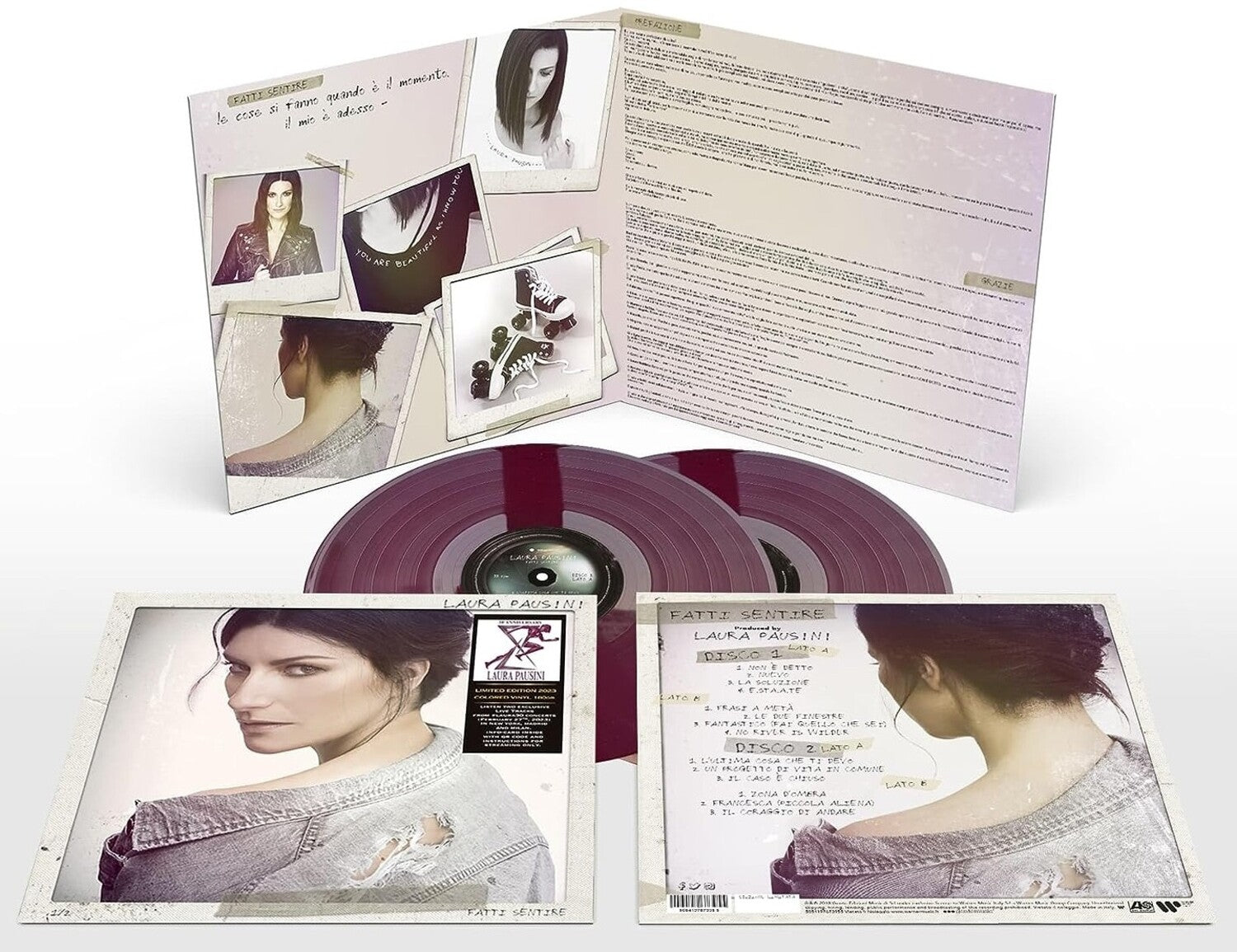 Laura Pausini - Fatti Sentire - Ltd Numbered 180gm Bourdeaux Colored Vinyl 2xLP (Maroon Vinyl)