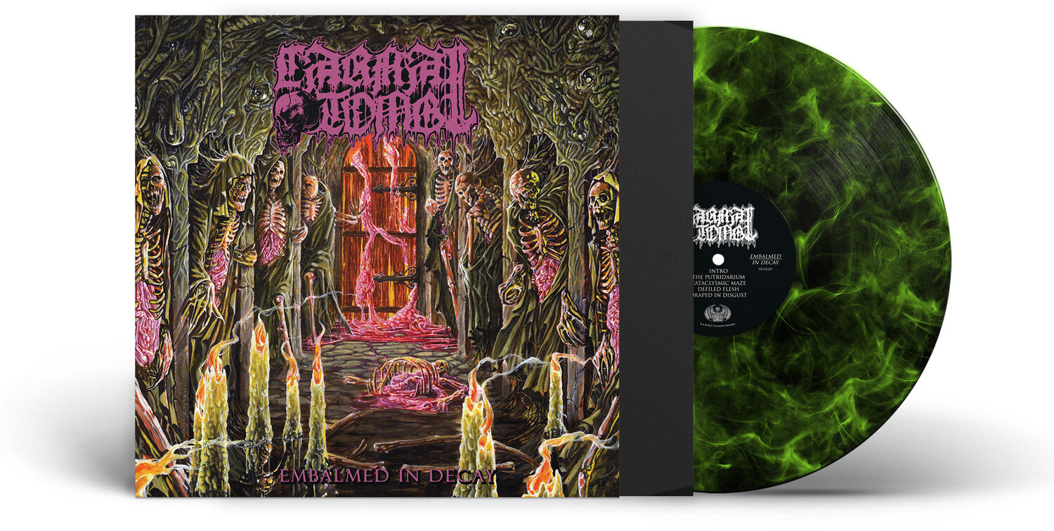 Carnal Tomb - Embalmed In Decay - Lime/Black Marbled (Limited Edition)