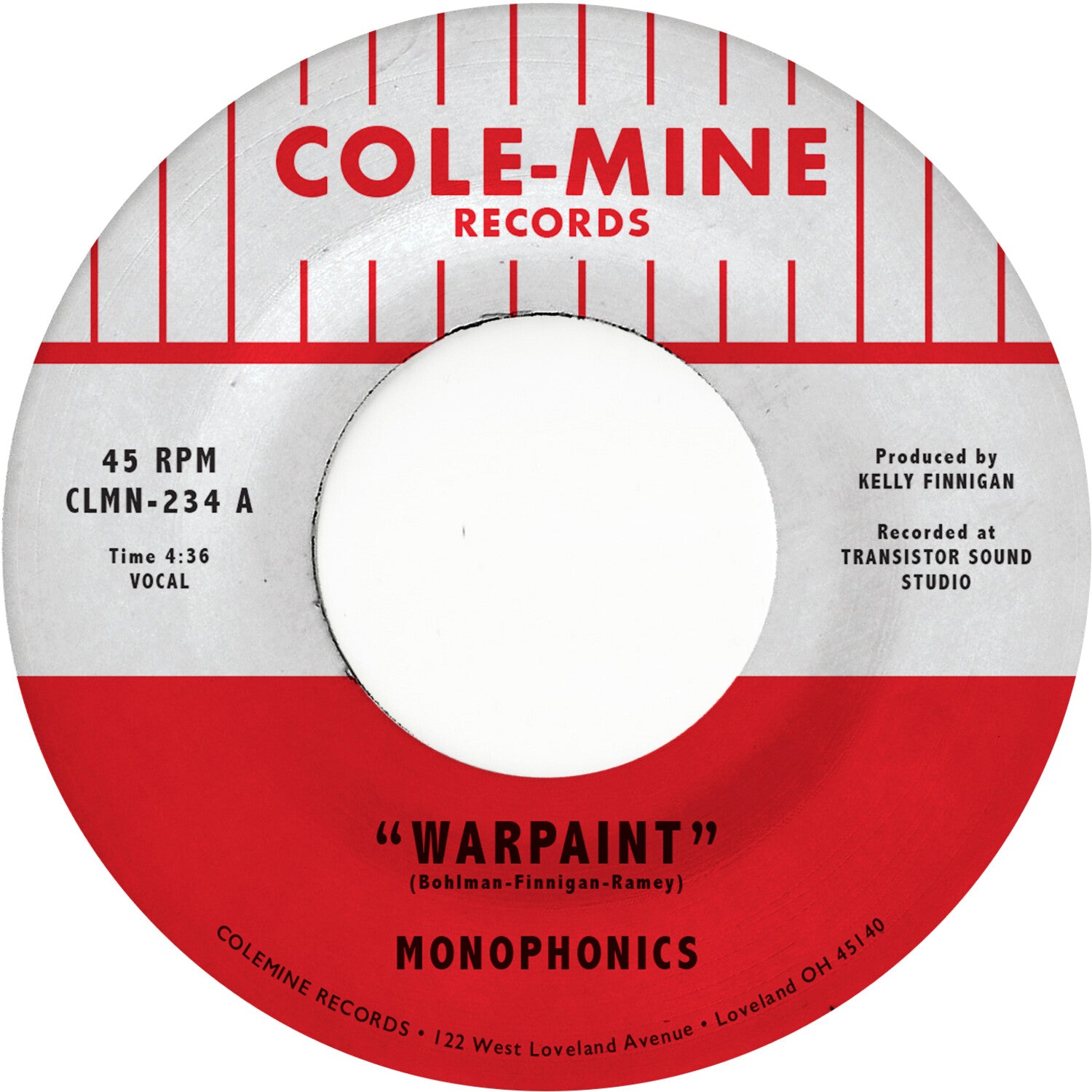 Monophonics & Kelly Finnigan - Warpaint / Crash & Burn - Black Swirl