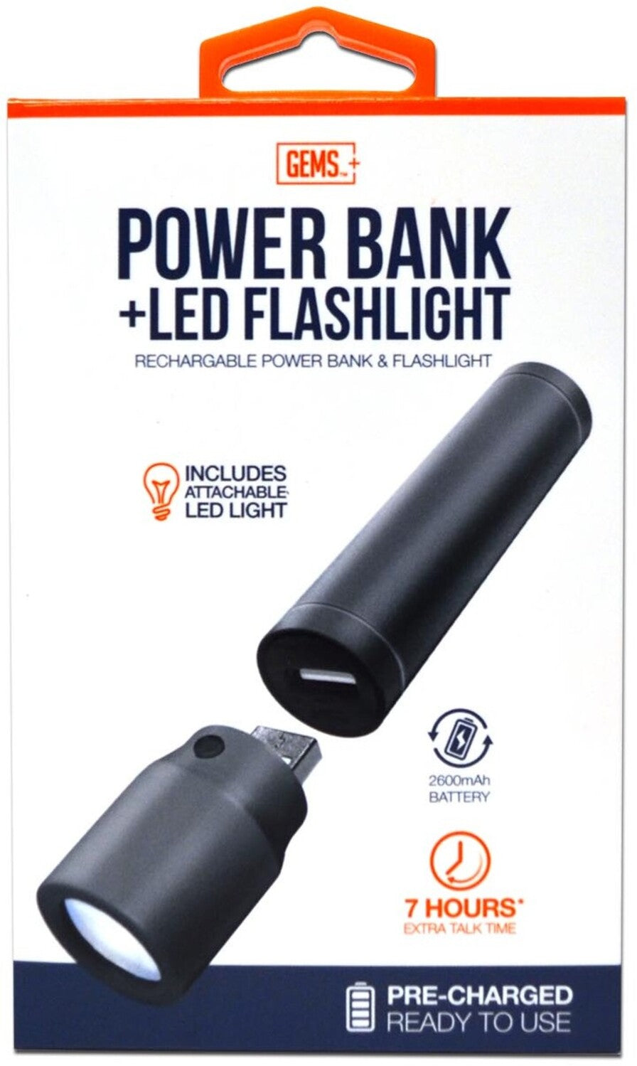Rechargable Powerbank and LED Flashlight