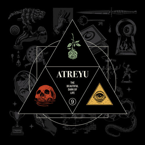 ATREYU - Beautiful Dark of Life - Red Teal & Yellow Swirl