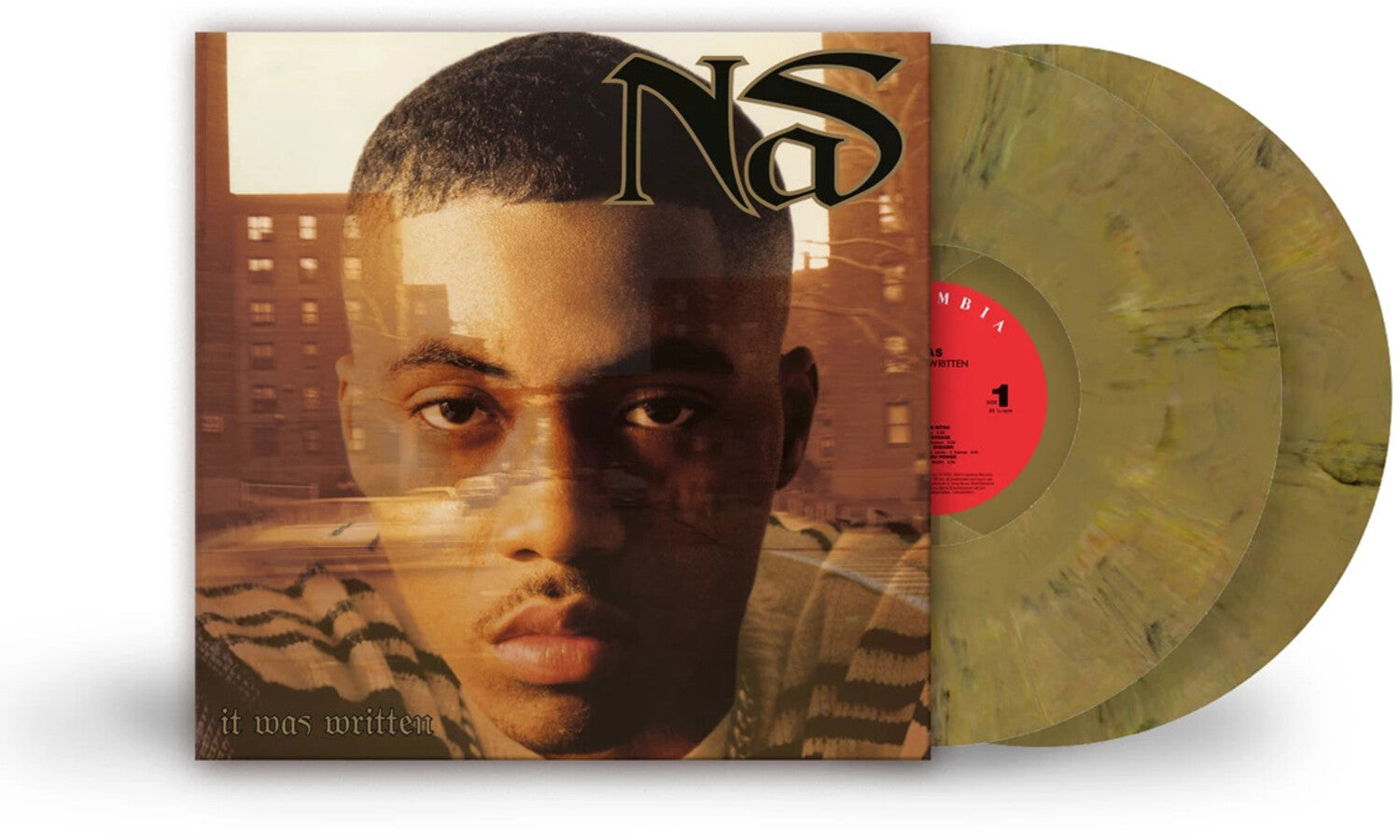 Nas - It Was Written - Gold & Black Marble Colored Vinyl 2xLP (Gold Vinyl)