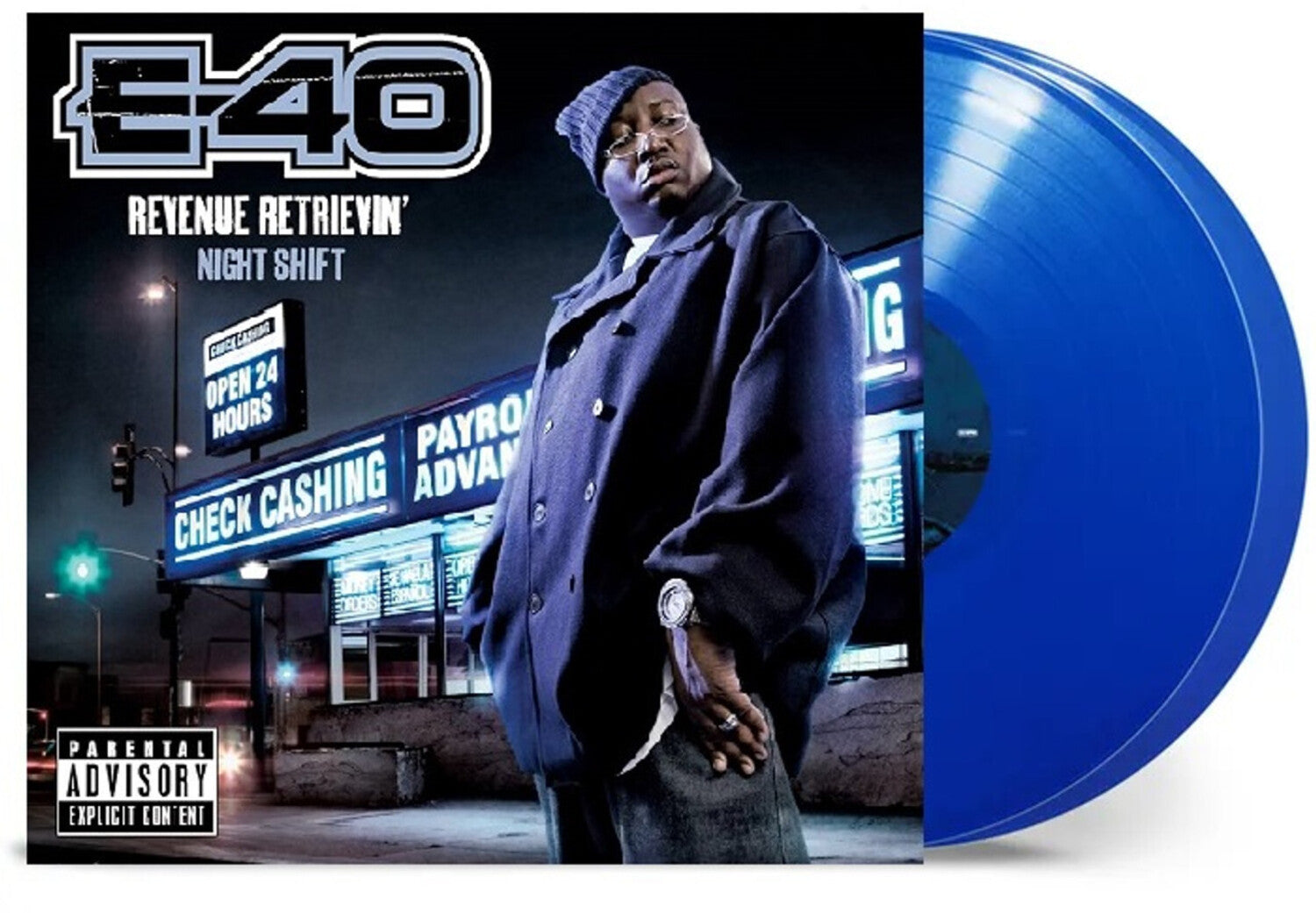 E-40 - Revenue Retrievin': Night Shift 2xLP (Blue Vinyl)
