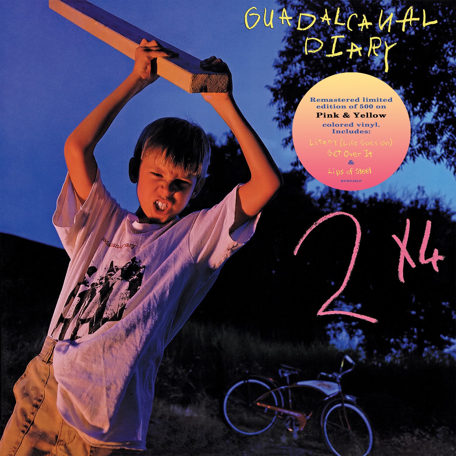 Guadalcanal Diary - 2 X 4 - Pink/yellow Swirl (Pink Vinyl)