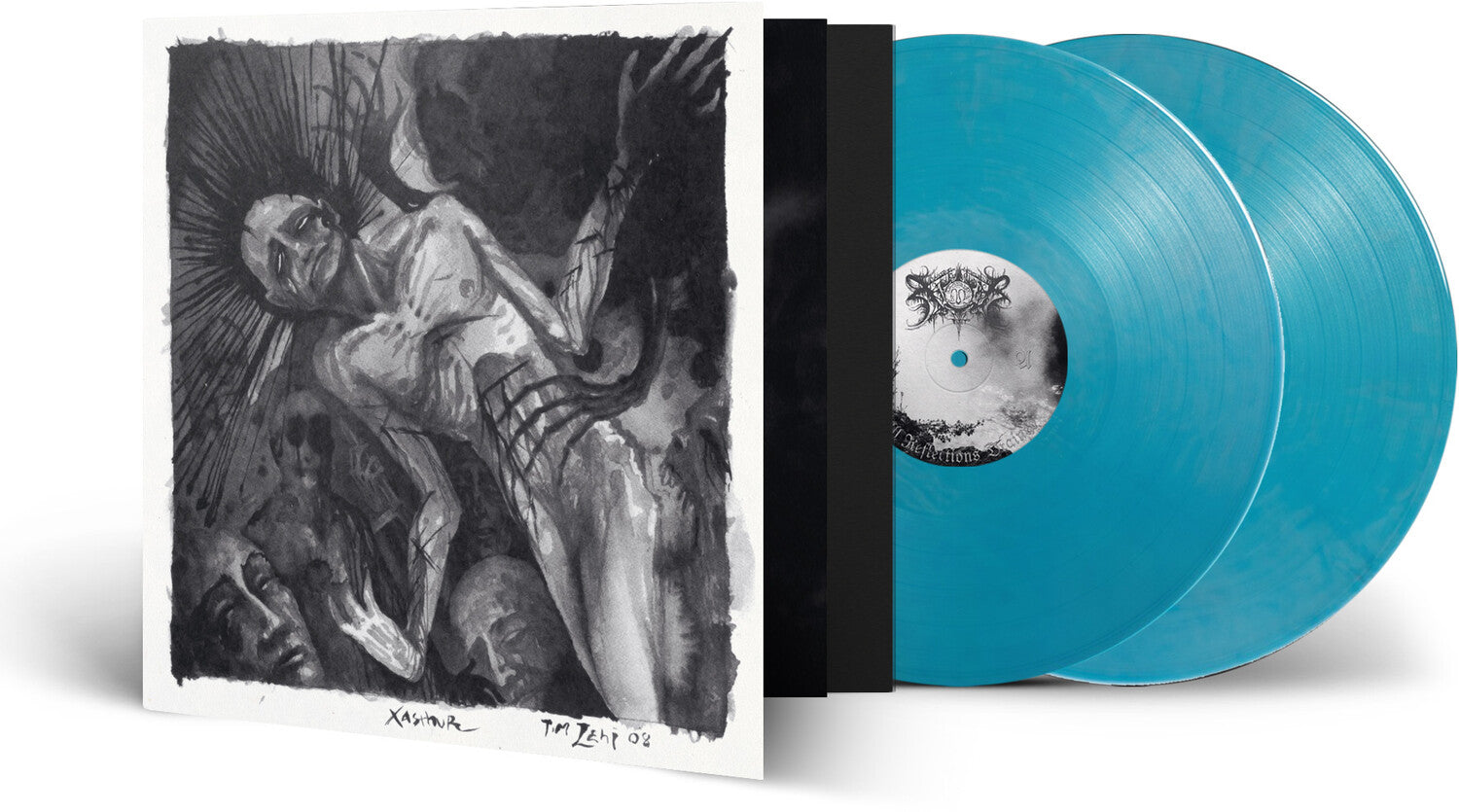 Xasthur - All Reflections Drained - Silver/Blue Marble 2xLP (Silver Vinyl)