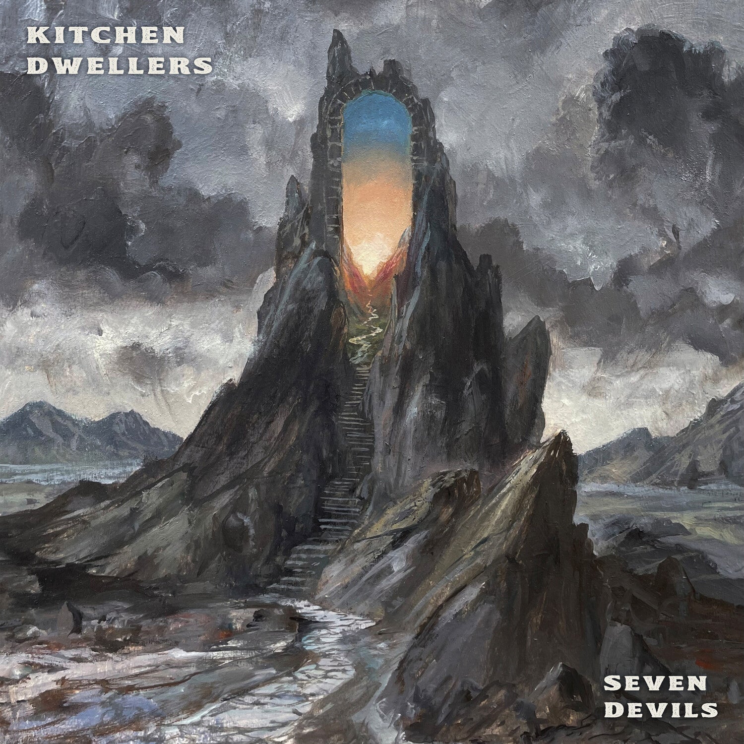Kitchen Dwellers - Seven Devils - Blue & Orange Galaxy 2xLP (Blue Vinyl)