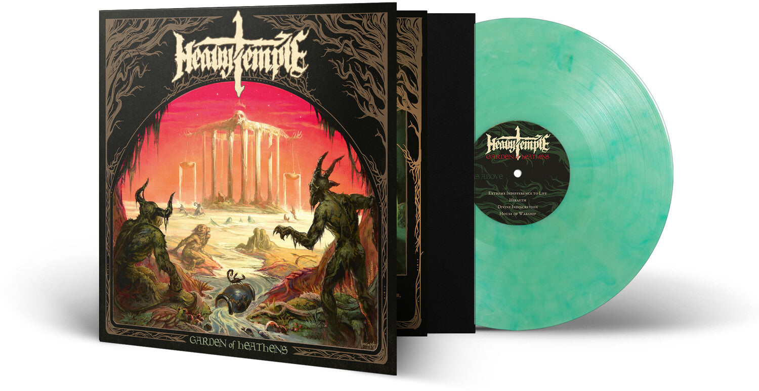 Heavy Temple - Garden of Heathens - Clear/Green/White Marble (Clear Vinyl)