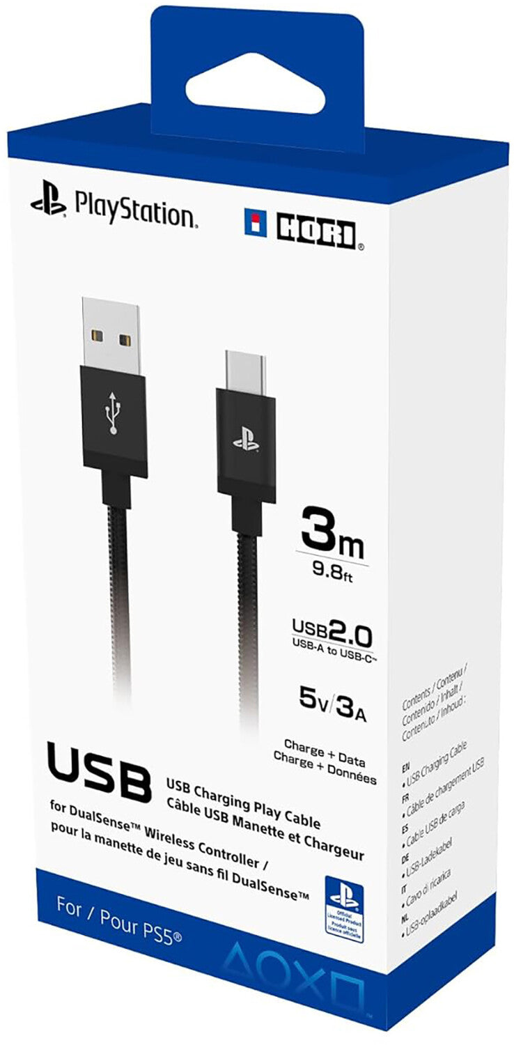 PlayStation 5 Accessory: Power - HORI USB Charging Play Cable: Officially Licensed by Sony
