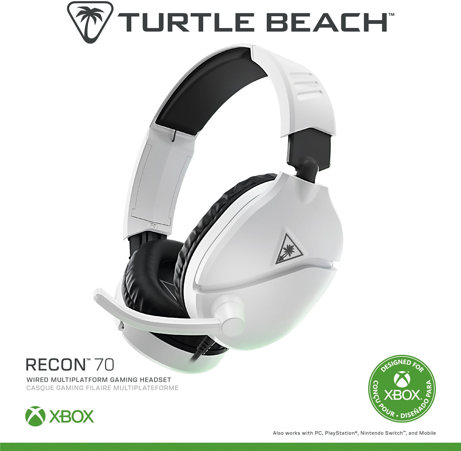 Xbox Accessory: Wired Headset - Turtle Beach Recon 70 : Officially Licensed by Microsoft
