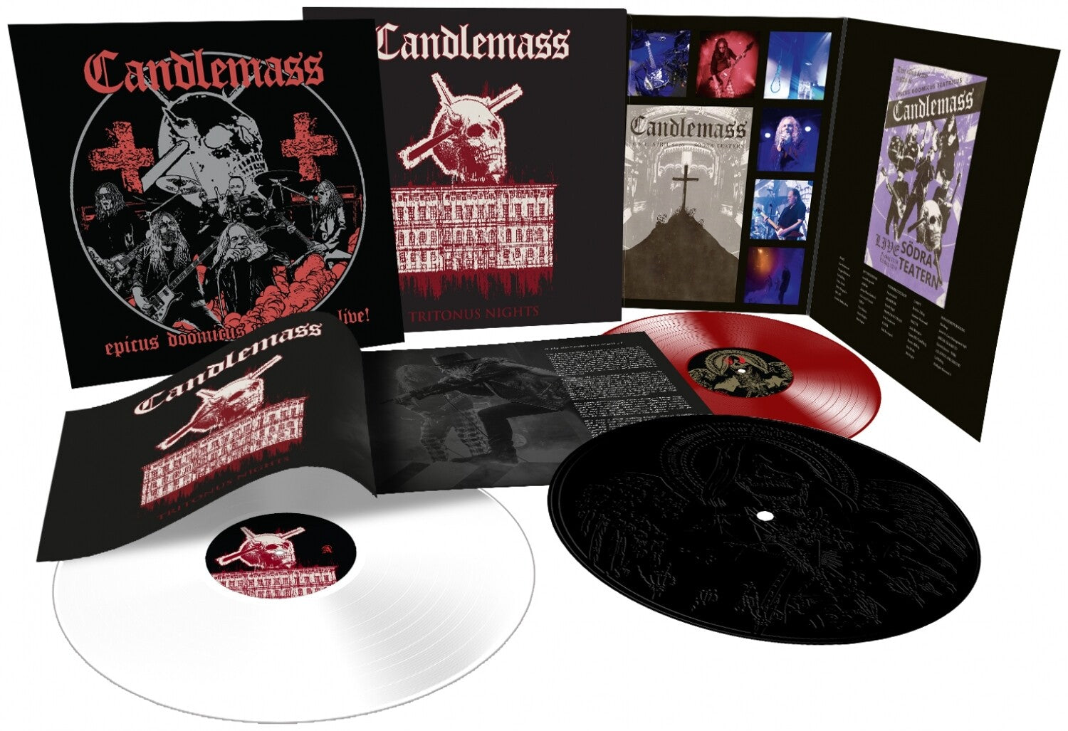 Candlemass - Tritonus Nights - Red, White & Black Etched Vinyl Boxset 3xLP (Red Vinyl)