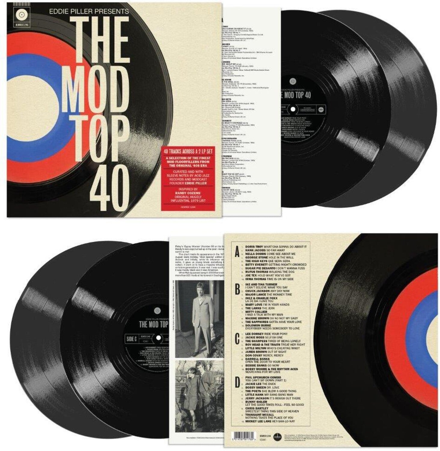 Various Artists - Eddie Piller Presents The Mod Top 40 2xLP