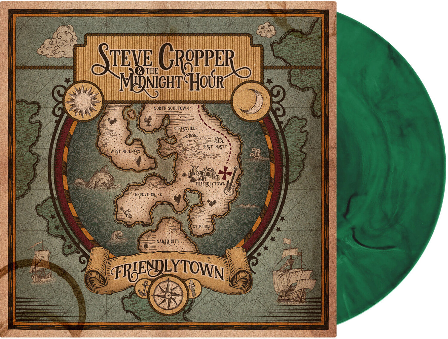 Steve Cropper & the Midnight Hour - Friendlytown - Green Marble (Green Vinyl)