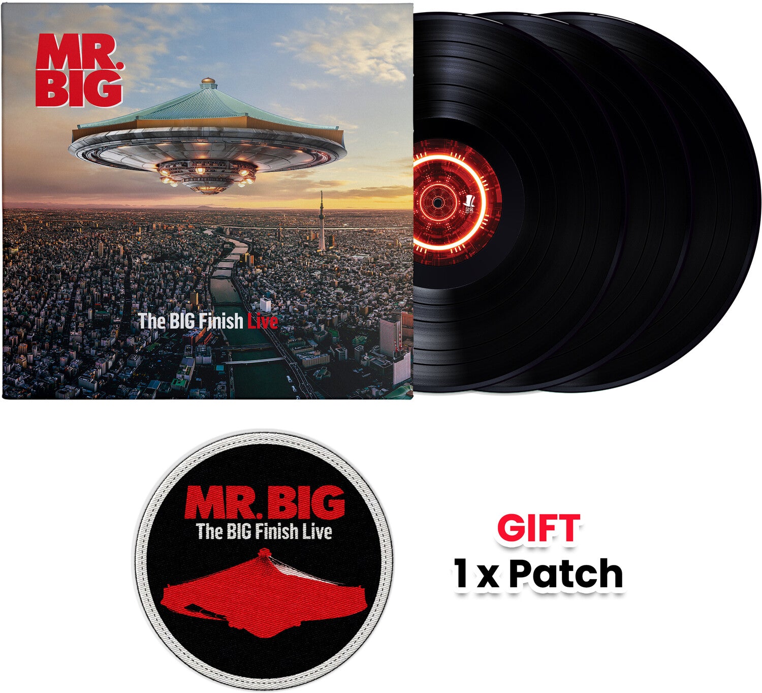 Mr Big - The BIG Finish Live - + Gift Embroidery Patch 3xLP