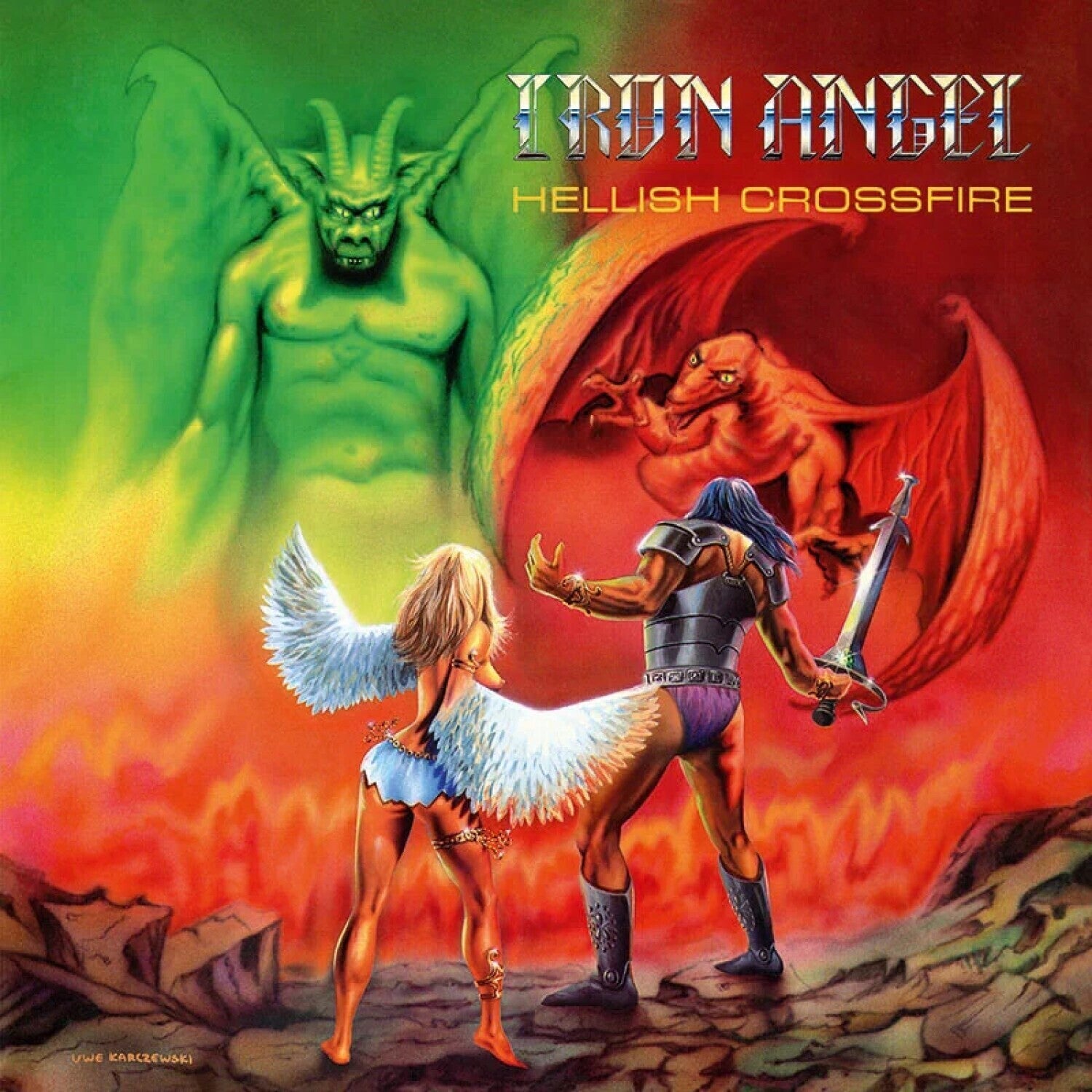 Iron Angel - Hellish Crossfire (Splatter Vinyl)