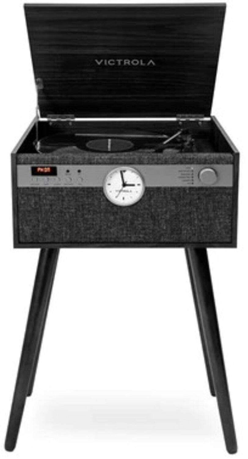 Victrola VTA-835SB Century Signature+ Bluetooth 6-in-1 Music Center With Clock & Legs