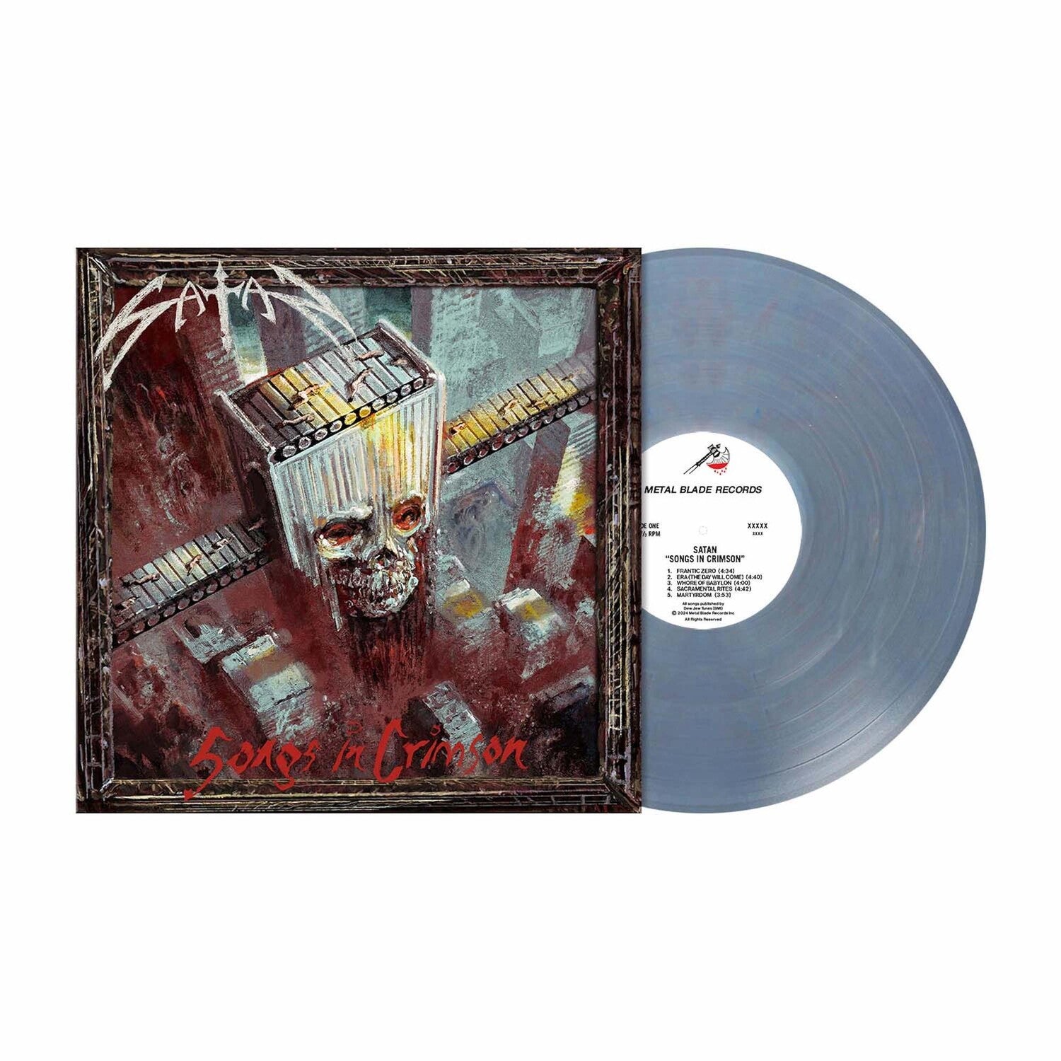 Satan - Songs In Crimson - Transparent Pigeon Blue Colored Vinyl (Blue Vinyl)