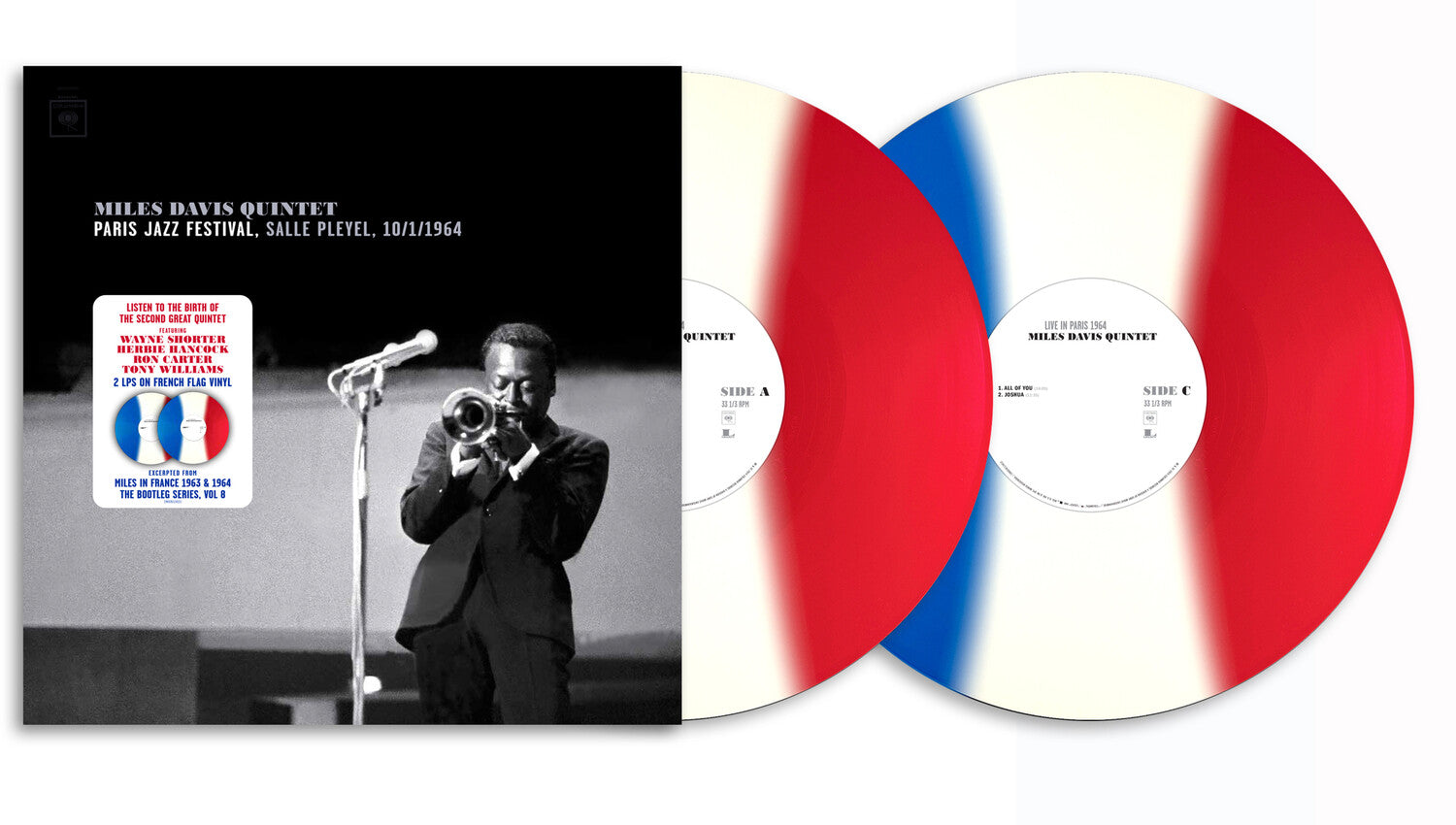 Miles Davis - Paris Jazz Festival, Salle Pleyel 10/1/1964 2xLP (Blue Vinyl)