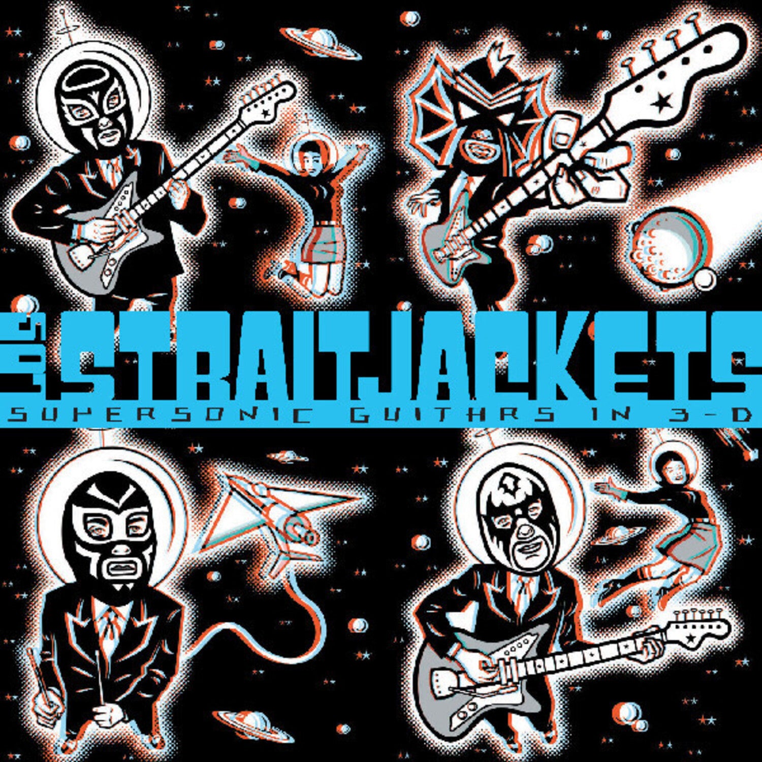 Los StraitJackets - Supersonic Guitars in 3-D (Clear Vinyl)