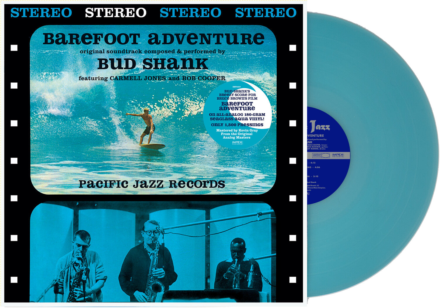 Bud Shank - Barefoot Adventure - Seaglass Agua (Blue Vinyl)