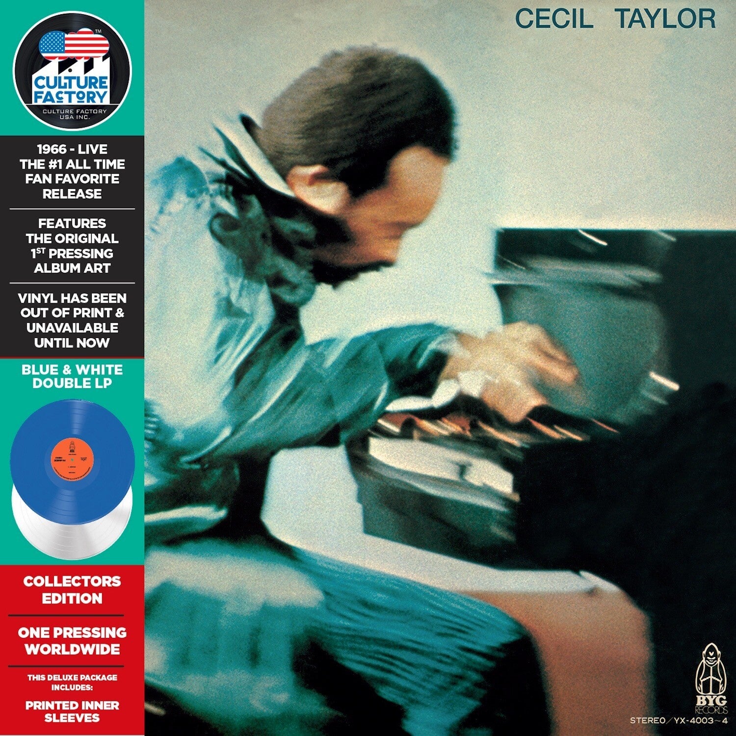 Cecil Taylor - Student Studies - Blue & White 2xLP (Blue Vinyl)