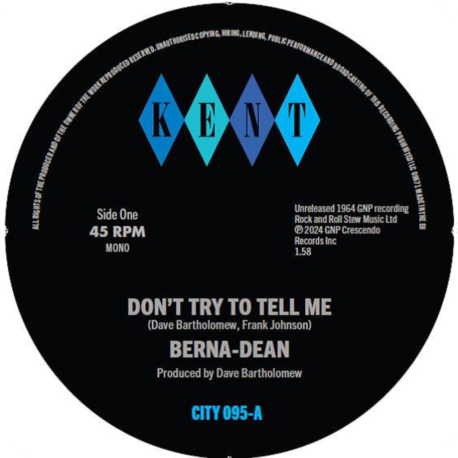 Berna-Dean - Don'T Try To Tell Me / Laughing On The Outside