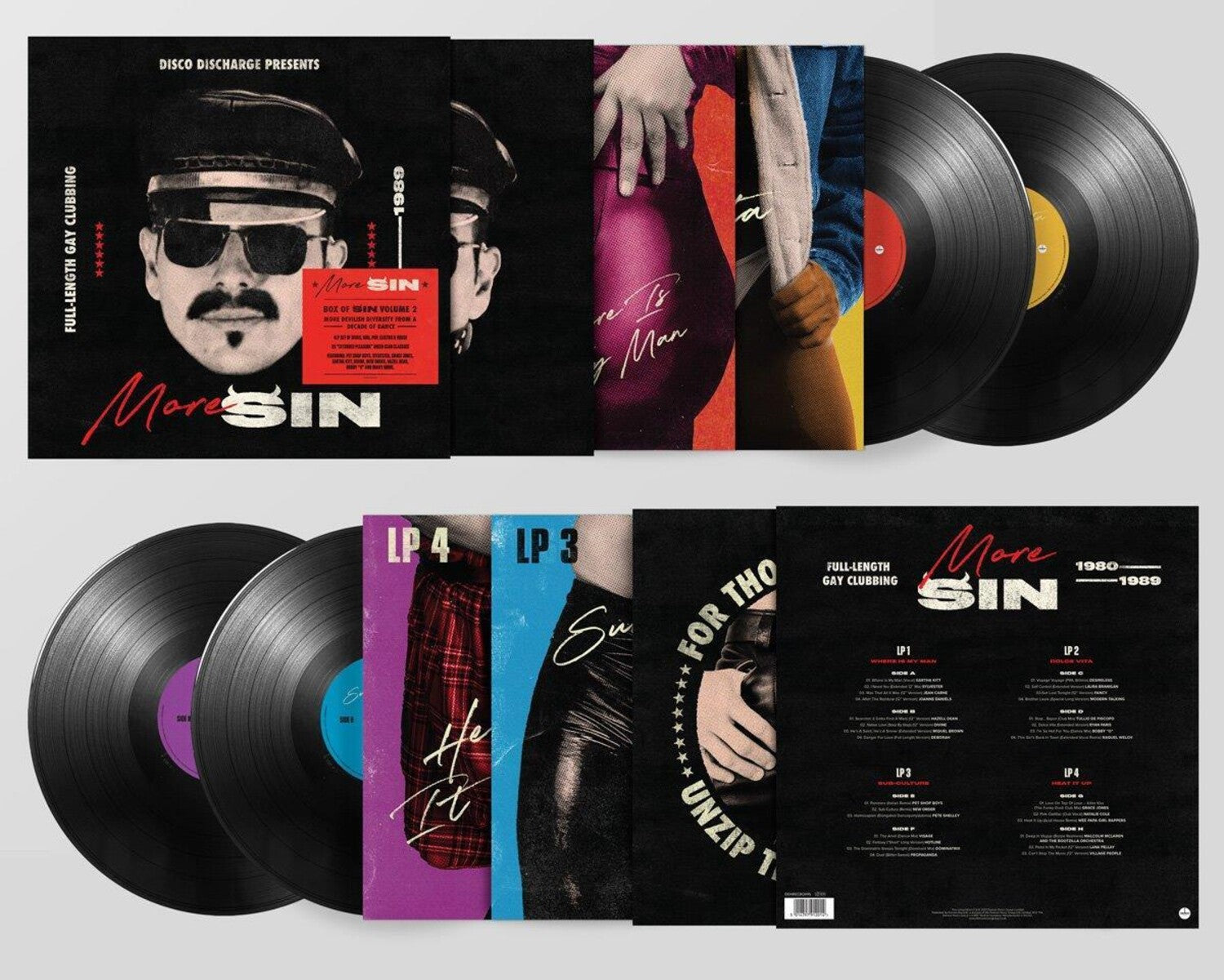 Disco Discharge Presents More Sin: Box of Sin 2 - Disco Discharge Presents More Sin - Box Of Sin 2 / Various - Set with Booklet 4xLP