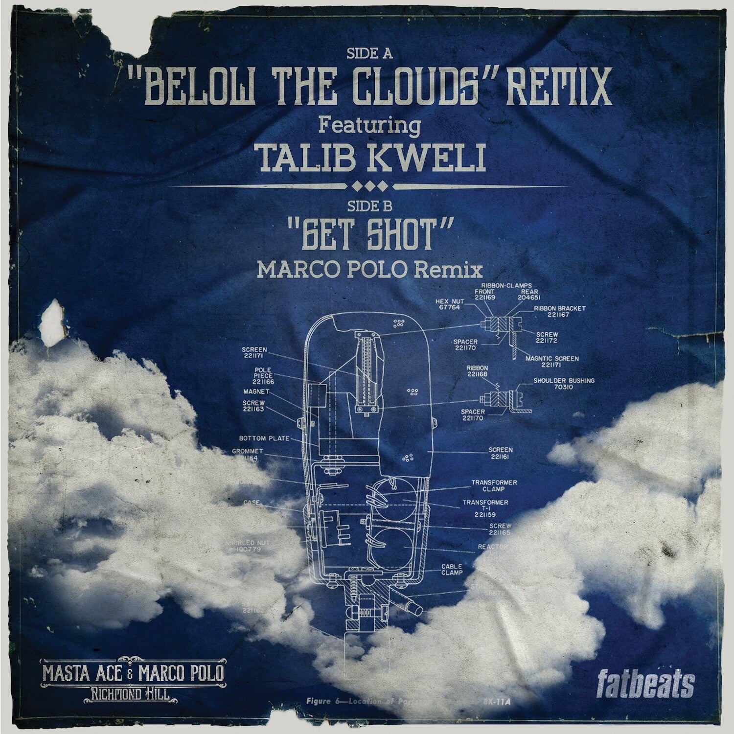 Masta Ace / Marco Polo - Below The Clouds (remix) B/w Get Shot (remix)