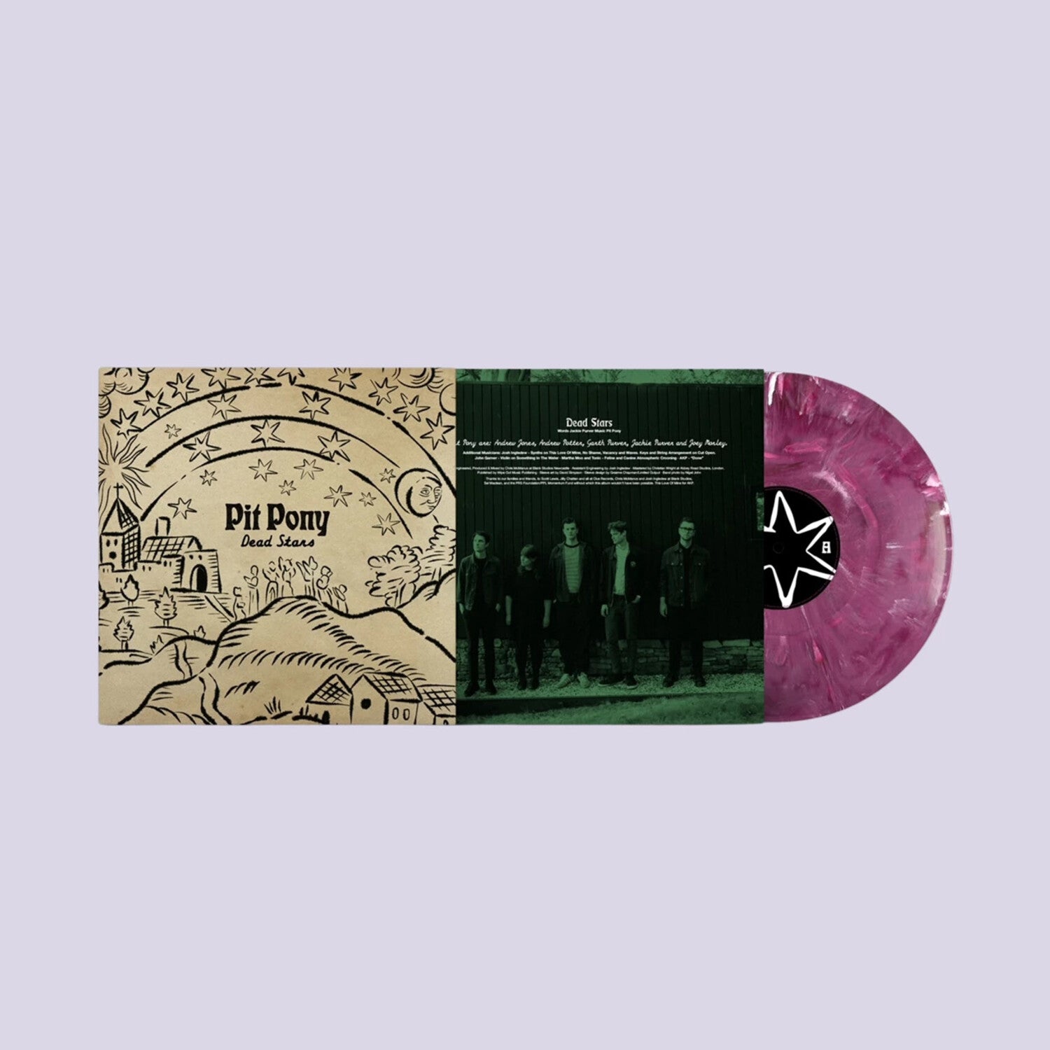 Pit Pony - Dead Stars - Purple & White Splatter Colored Vinyl (Purple Vinyl)