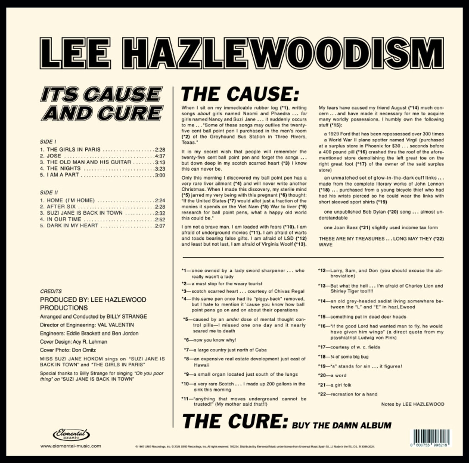 Lee Hazlewoodism: Its Cause & Cure