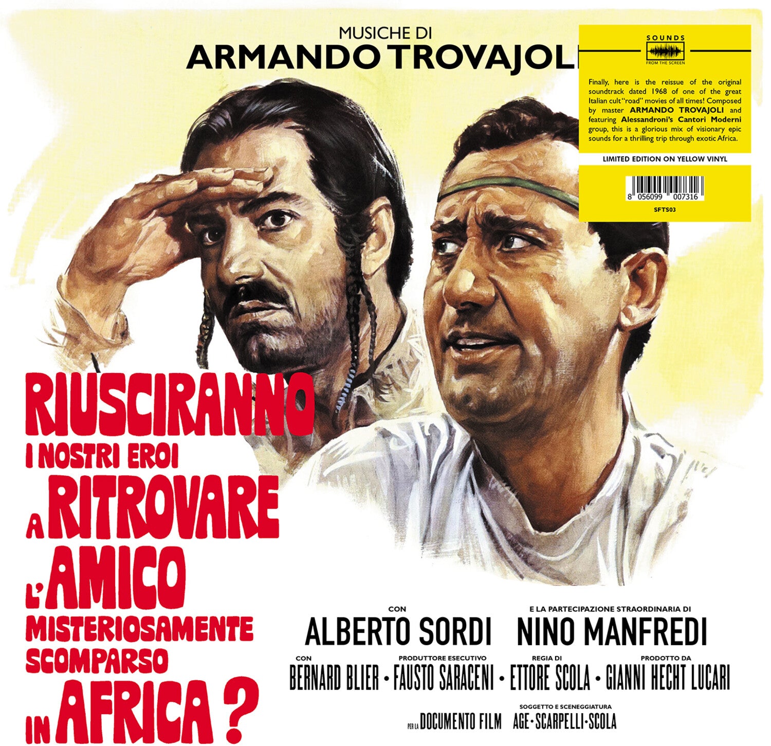 Armando Trovajoli - Riusciranno I Nostri Ero A Ritrovare L' Amico Misteriosamente Scomparso In Africa? (Original Soundtrack) (Yellow Vinyl)