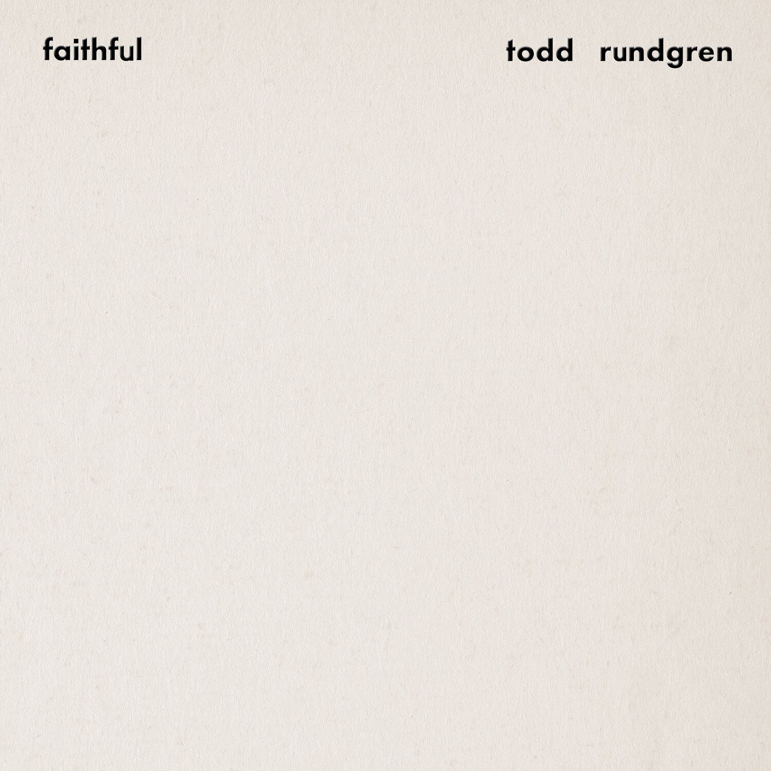 Todd Rundgren - Faithful 2xLP (Clear Vinyl)