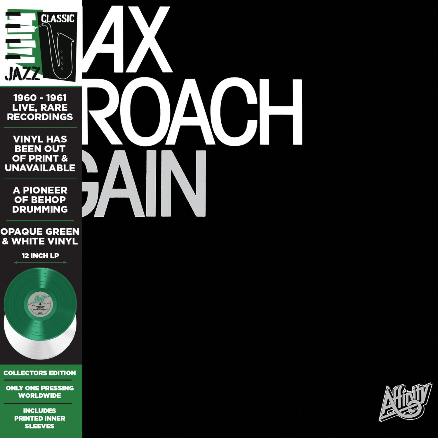 Max Roach - Again - Opaque Green & White 2xLP (Green Vinyl)