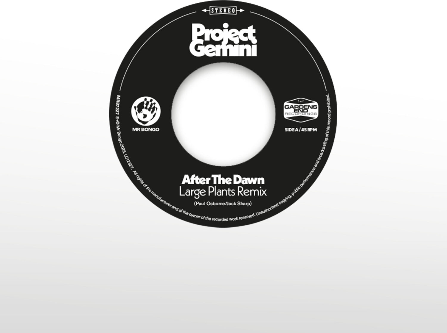 Project Gemini - After The Dawn - Large Plants Remix / Darkness Rising (Limited Edition)