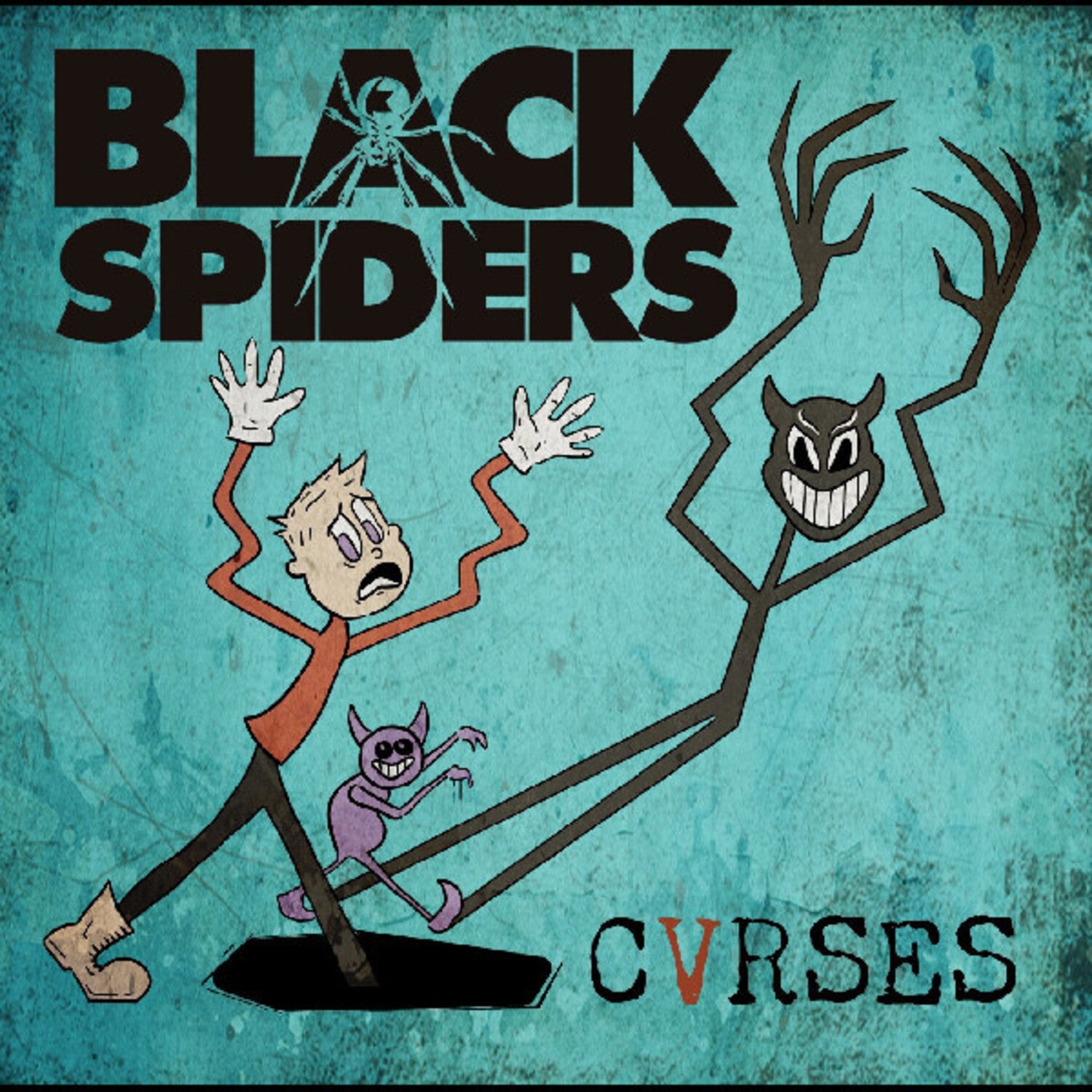 Black Spiders - Cvrses - Black & White Colored Vinyl
