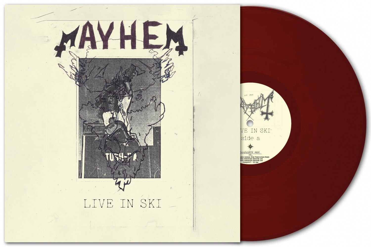 Mayhem - Live In Ski - 140gm Oxblood Vinyl with Etched B-side (Red Vinyl)