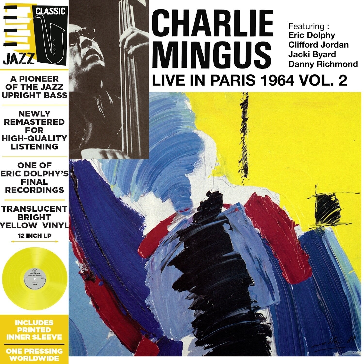 Charlie Mingus - Live in Paris, 1964 Vol. 2 - Translucent Bright Yellow (Yellow Vinyl)