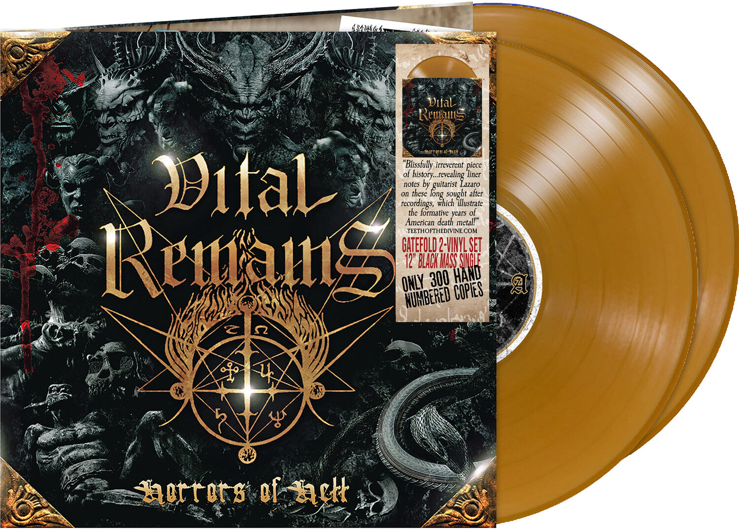 Vital Remains - Horrors of Hell - Damnation Gold 2xLP (Gold Vinyl)